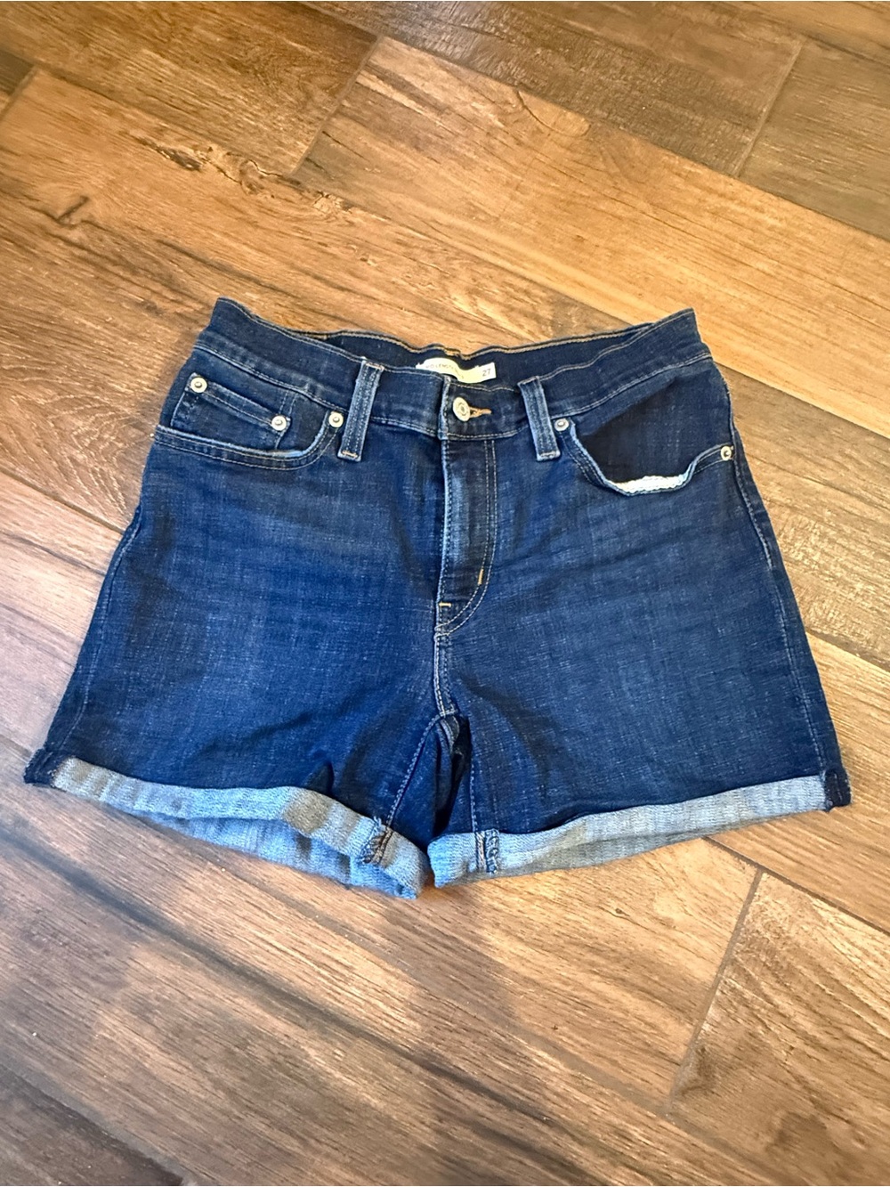 Levi's Indigo Rolled-Hem Women's Denim Shorts